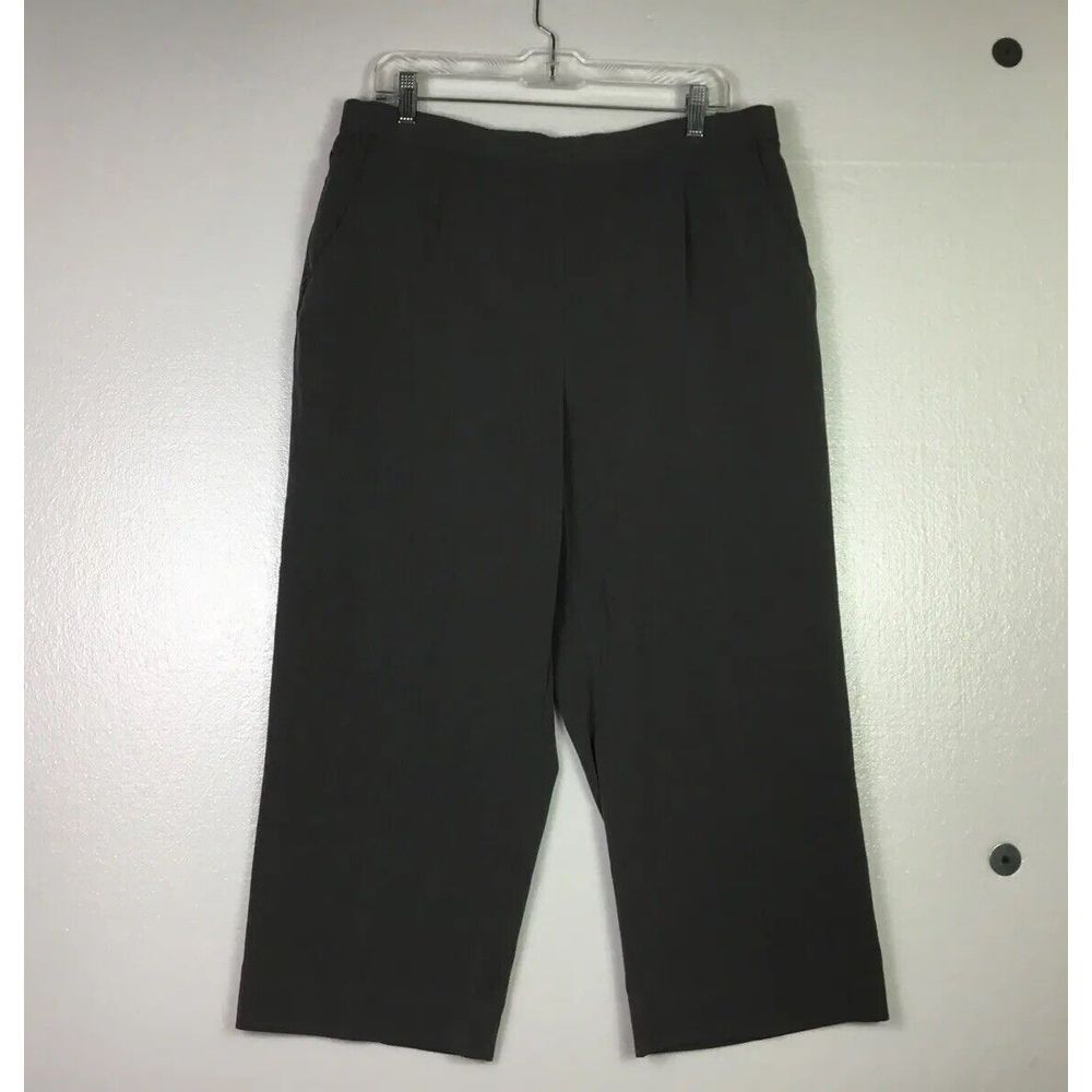 Kim Rogers Dress Pants 20W Short Womens Gray pull on pockets hemmed 34x23
